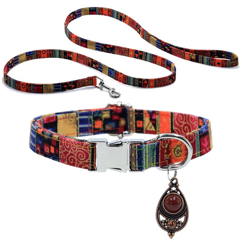 【COL - 026】Bohemian Vintage Pet Collar - MaoMao - Paws