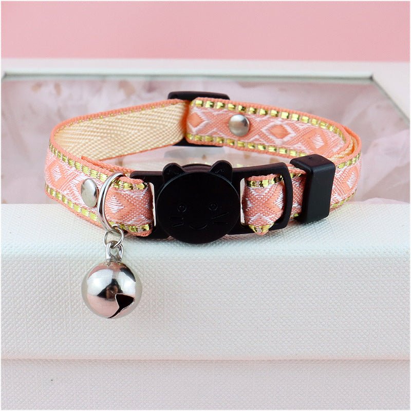 【COL - 027】Golden silk edge ethnic style pet collar - MaoMao - Paws