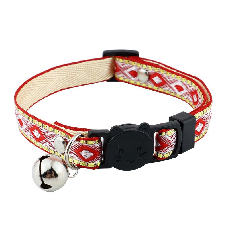 【COL - 027】Golden silk edge ethnic style pet collar - MaoMao - Paws