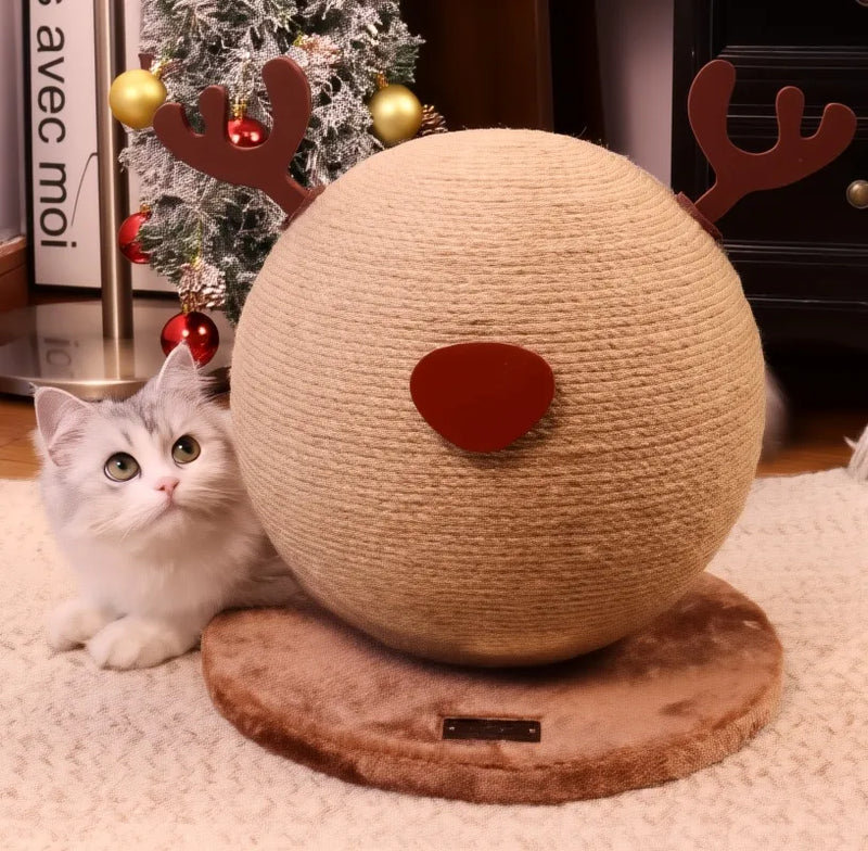 Turns Out Cats Are Obsessed with This Reindeer Scratch Pad!