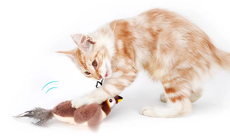 Cats Are Obsessed With Chirping Bird Toys!