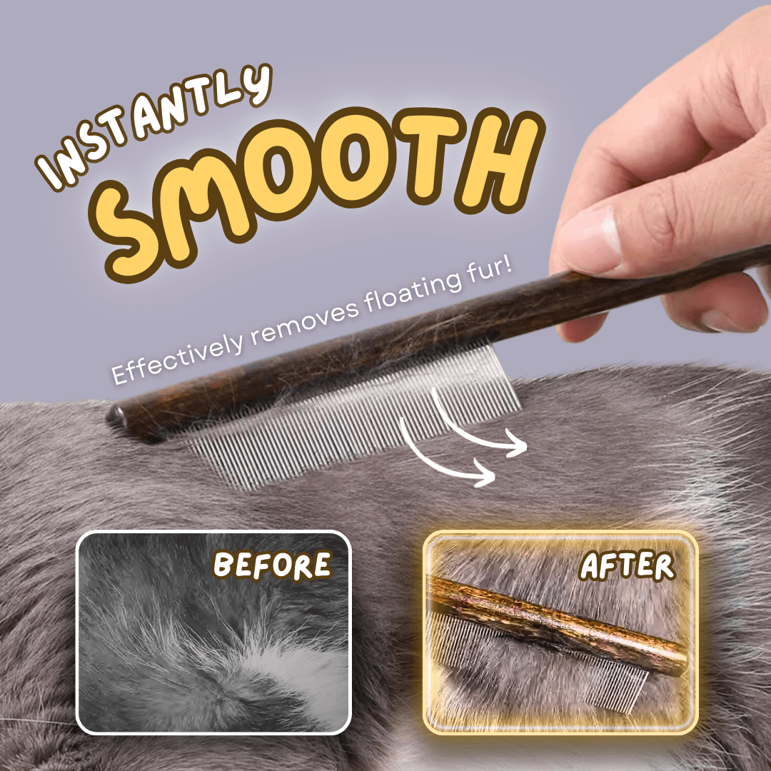 Wooden Cat Comb - MaoMao - Paws