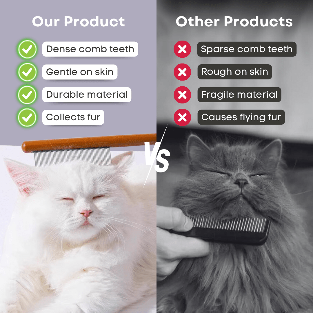 Wooden Cat Comb - MaoMao - Paws