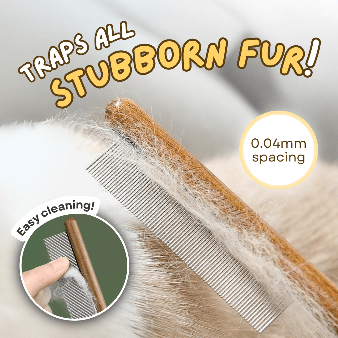 Wooden Cat Comb - MaoMao - Paws